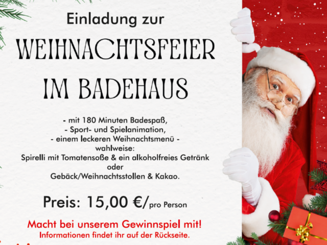 Weihnachtsfeier im Badehaus