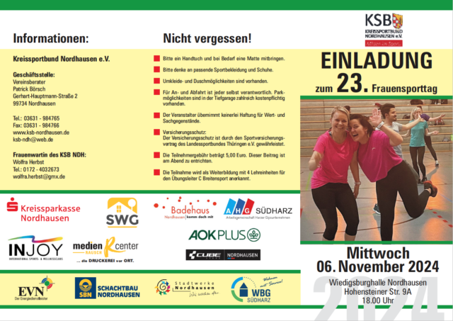 Frauensporttag 2024 Flyer Front