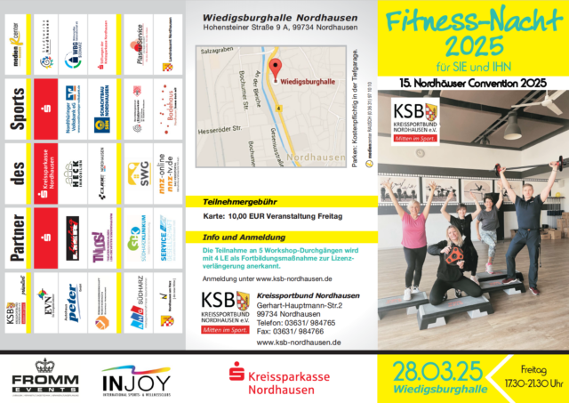 Flyer Vorderseite Fitnessnight 2025